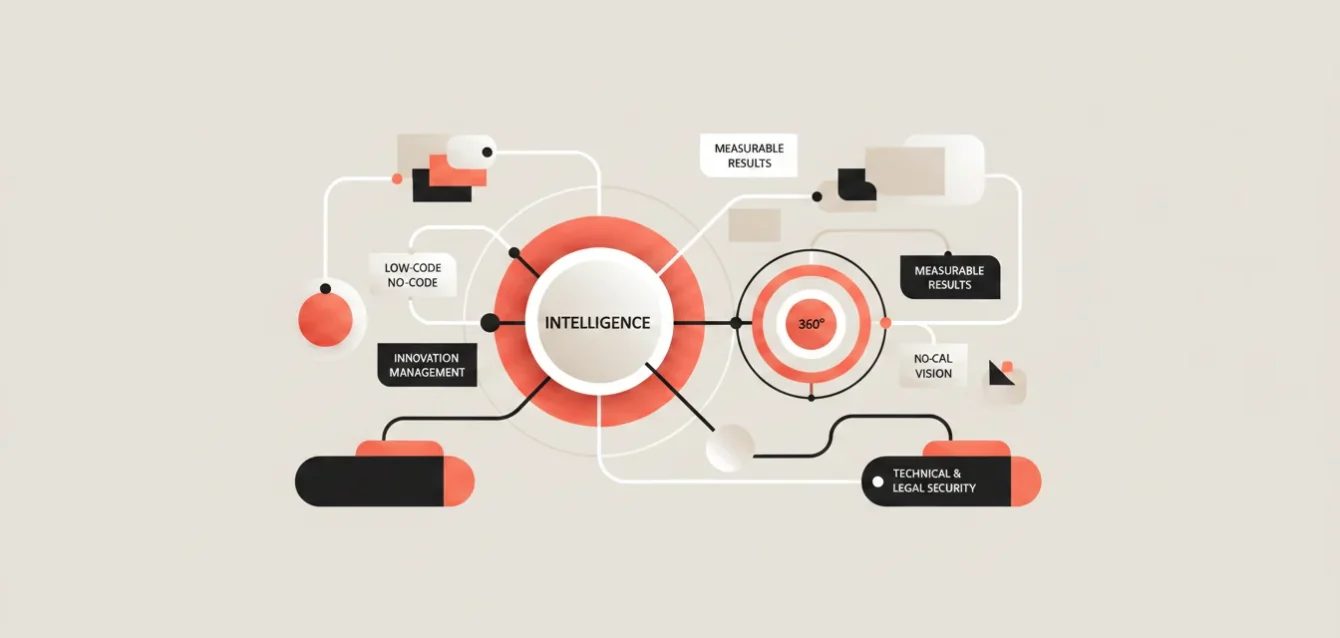 Diagrama abstrato representando o processo de vibe coding e inteligência artificial