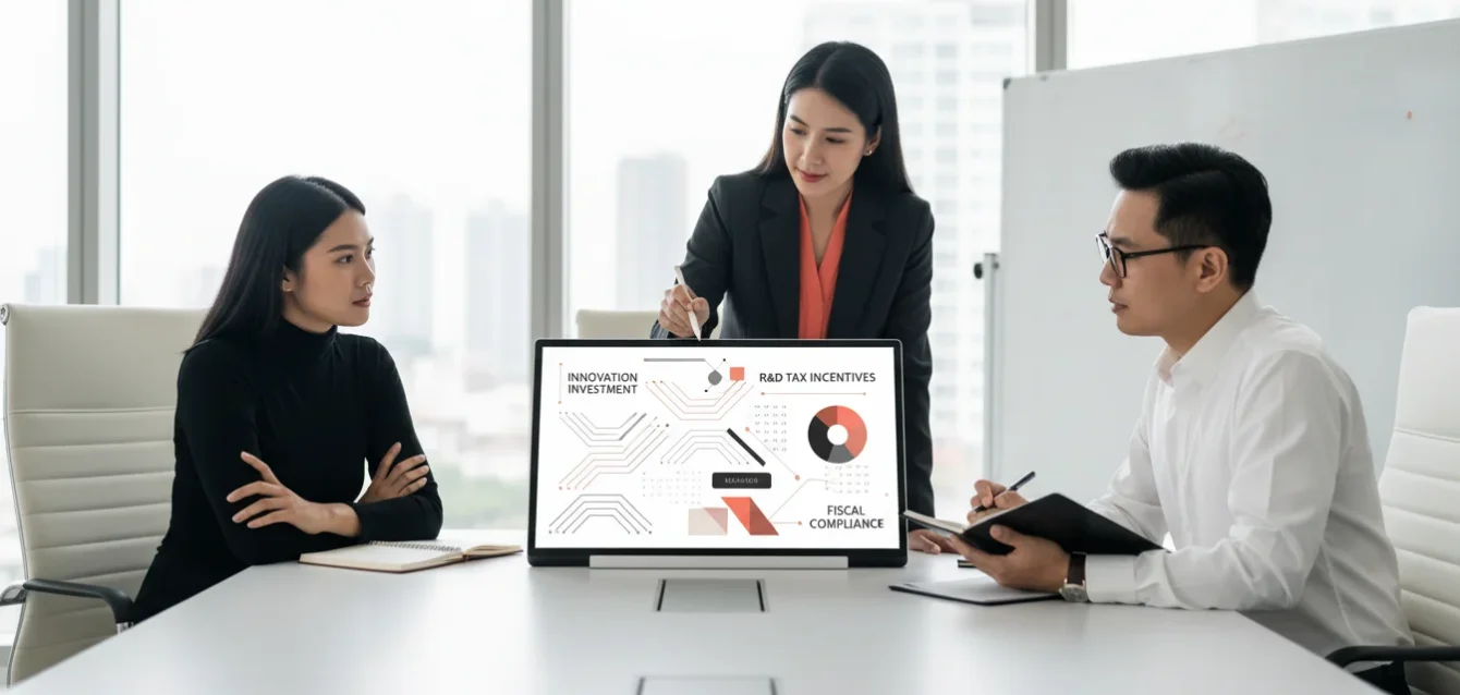 Empresários discutindo sobre Lei de Informática incentivos fiscais e P&D tecnologia