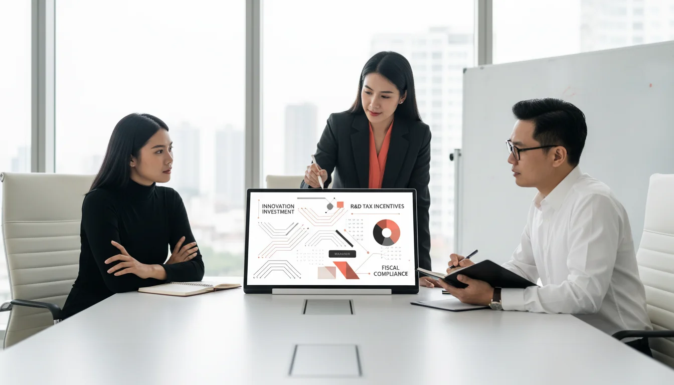 Empresários discutindo sobre Lei de Informática incentivos fiscais e P&D tecnologia
