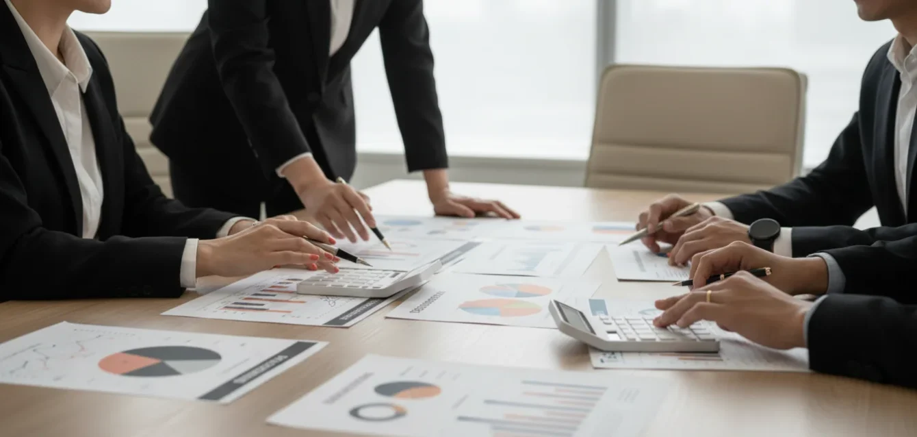 Empresários discutindo estratégias de Lei do Bem inovação empresas em uma sala de reunião
